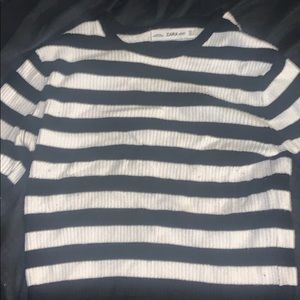 zara knit crop top long sleeve